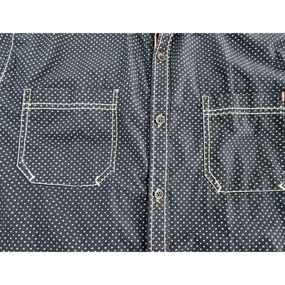 Free Planet Shirt Mens Large Button Up Long Sleeves Pockets - Picture 4 of 9